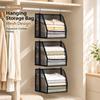Open Front Hanging Storage Basket Stackable Hanging Closet Organizer  Closet,Bathroom,Dormitory