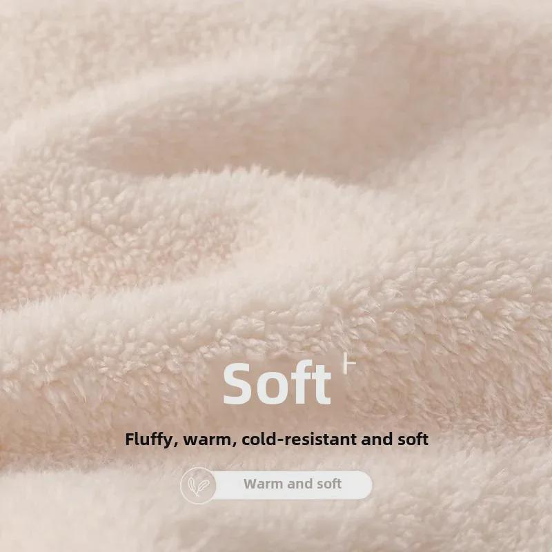 Women's Winter Plush Cartoon Pajama Set: Cozy College-Style Pullover Suit