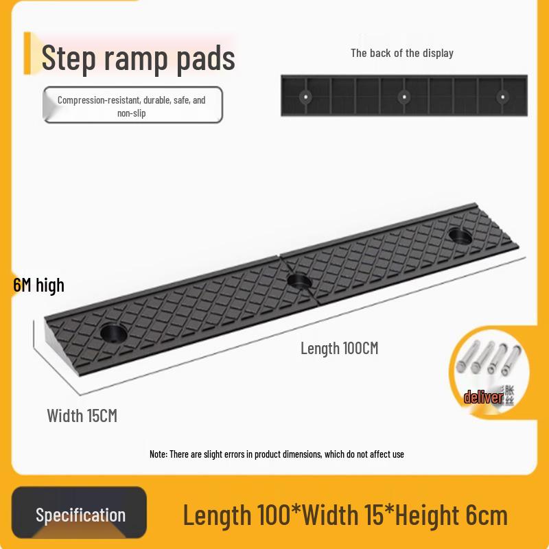 Rubber Curb & Threshold Ramp Mat for Home and Car 