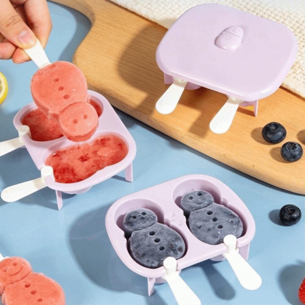 With Sticks Ice Cream Mold With Lids Ice Cream Maker Molds Cute ice Cube Tray  Kitchen Tools
