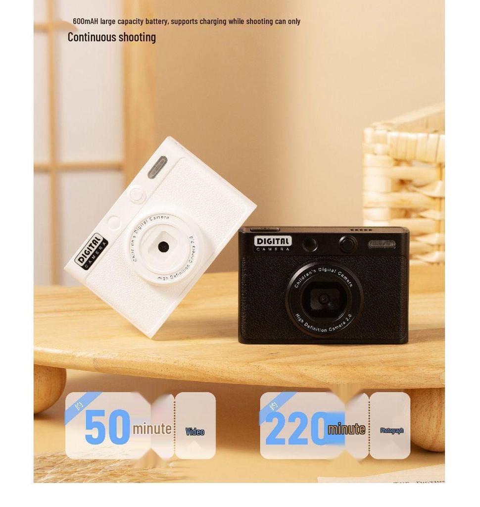 Affordable HD Retro CCD Digital Camera - Student & Travel Vlog Selfie Companion