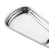 Metal Serving Spoon Rest Stainless Steel Buffet Tray, Holder with Food Tongs Cooking Accessory Rack, Plate for Bread Cake, Kitchen Counter Organizer
