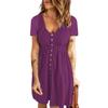 A Fashionable Solid-colored Loose Dress For Ladies