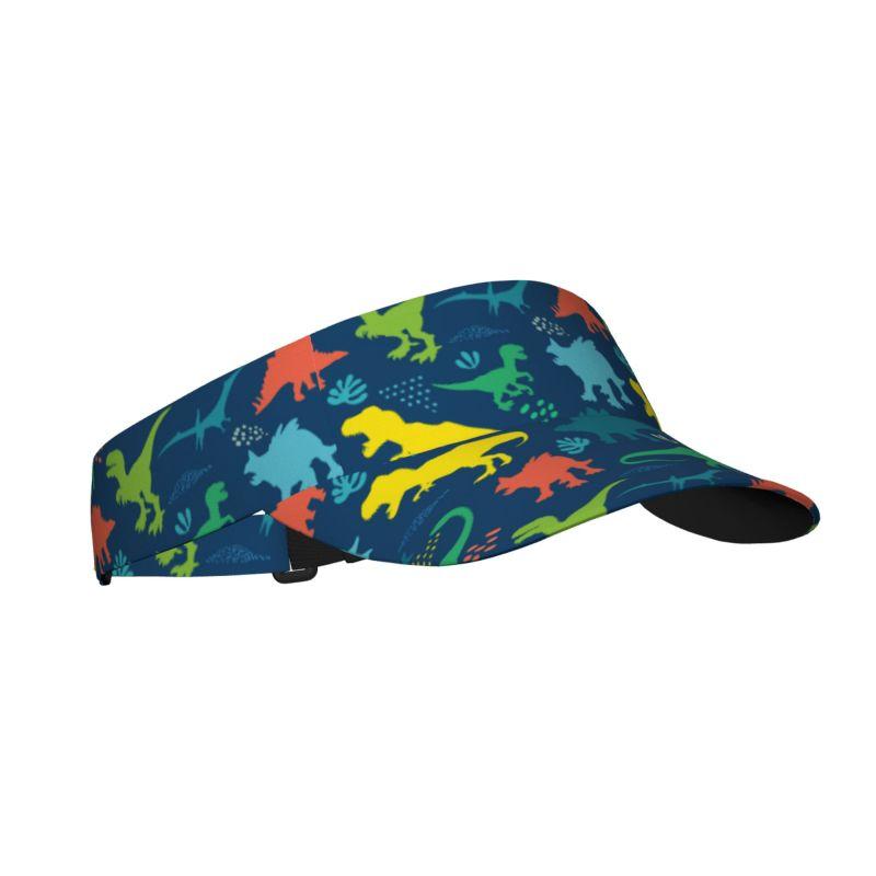 

Retro Dinosaurs Sports Visor Sun Hat Women Men Paw Baseball Hat Adjustable Wide Brim Cap for Beach Tennis Golf Running & Hiking