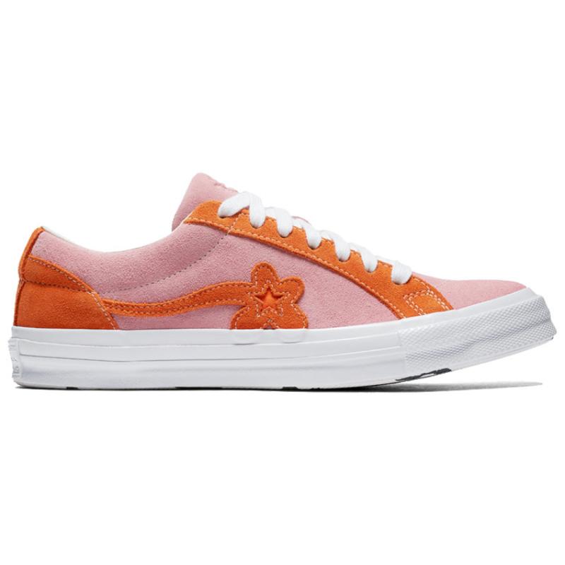 Golf Le Fleur X Converse One Star Ox Floral Trendy Comfort Low-Top Board Shoes Unisex Pink Orange