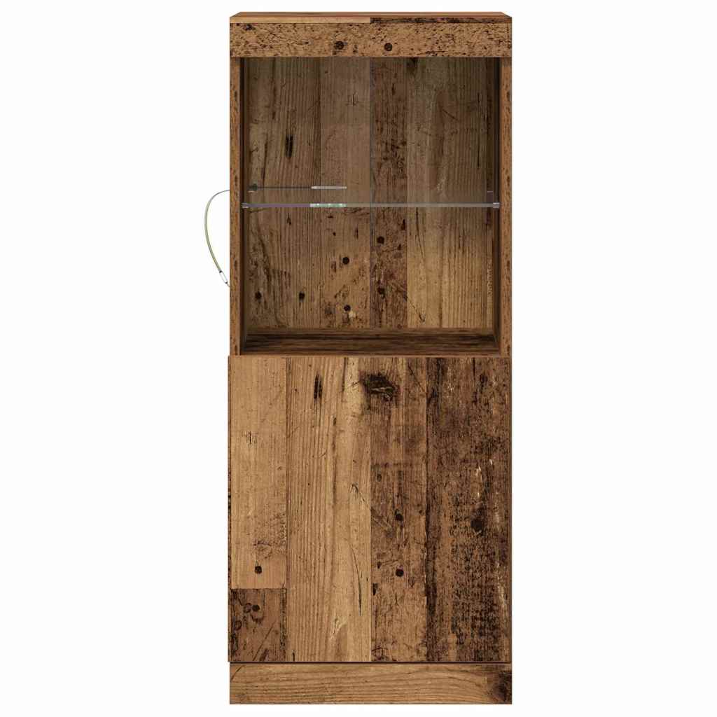 LED Sideboard Reclaimed Wood Look 41 x 37 x 100 cm Engineered Wood