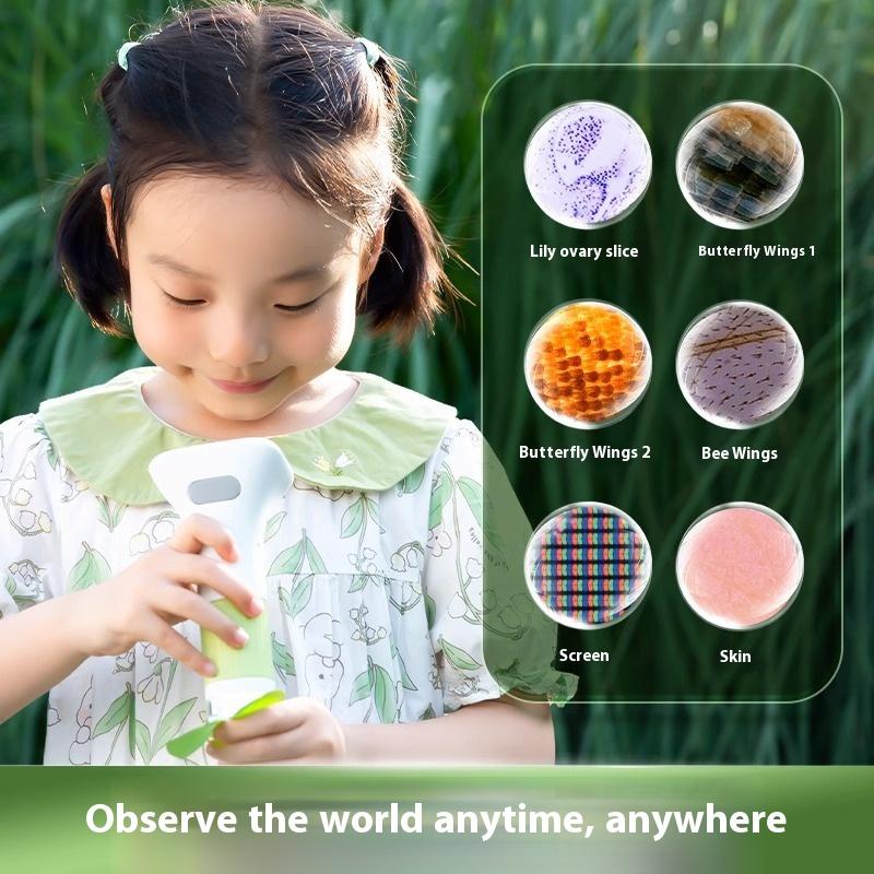 Children's Optical Microscope Scientific Experiment Portable Handheld Professional Can See Bacteria