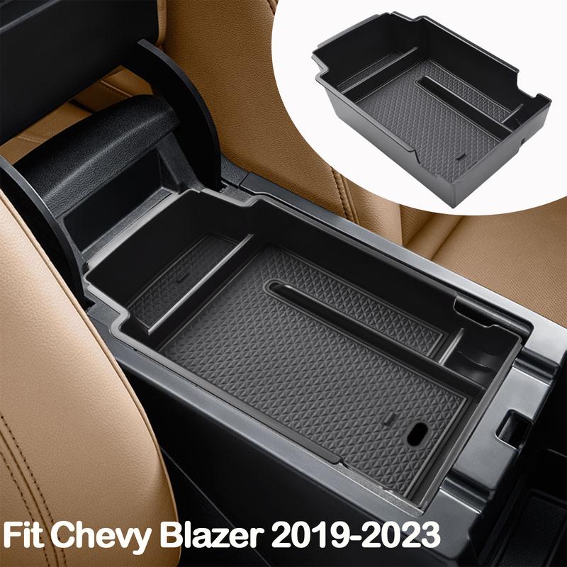 Center Console Organizer for Chevy Blazer 2024 Accessories, ABS Armrest Storage Box ert Tray