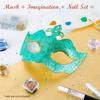 White Masks,DIY Unpainted Masquerade Masks Plain Half Face Masks Decorate