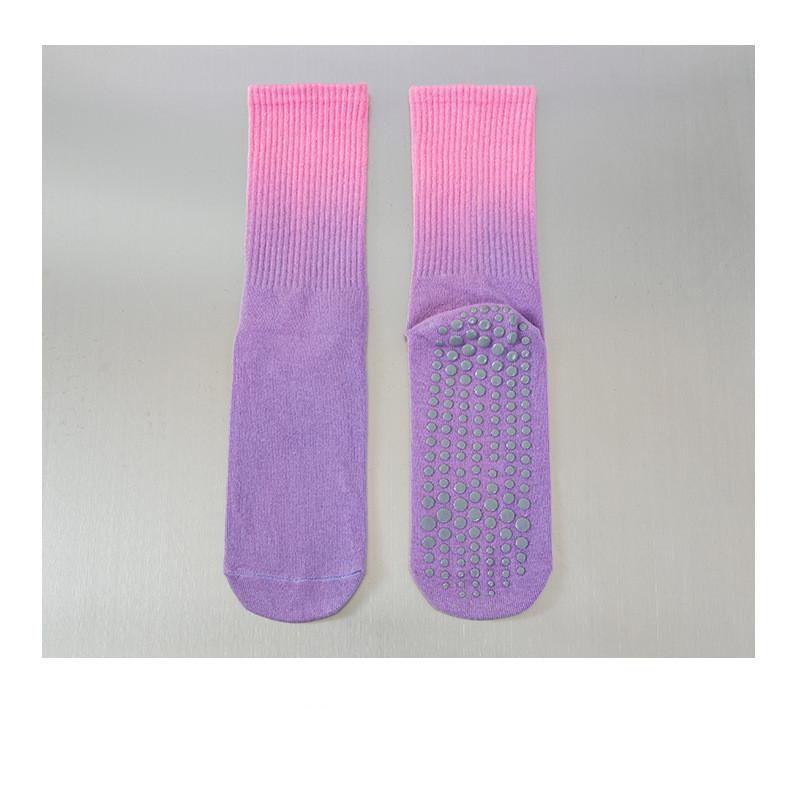 Autumn/winter Gradient Yoga Socks Women Anti Slip Professional Pilates Socks Cotton Breathable Indoor Dance Fitness Sports Socks