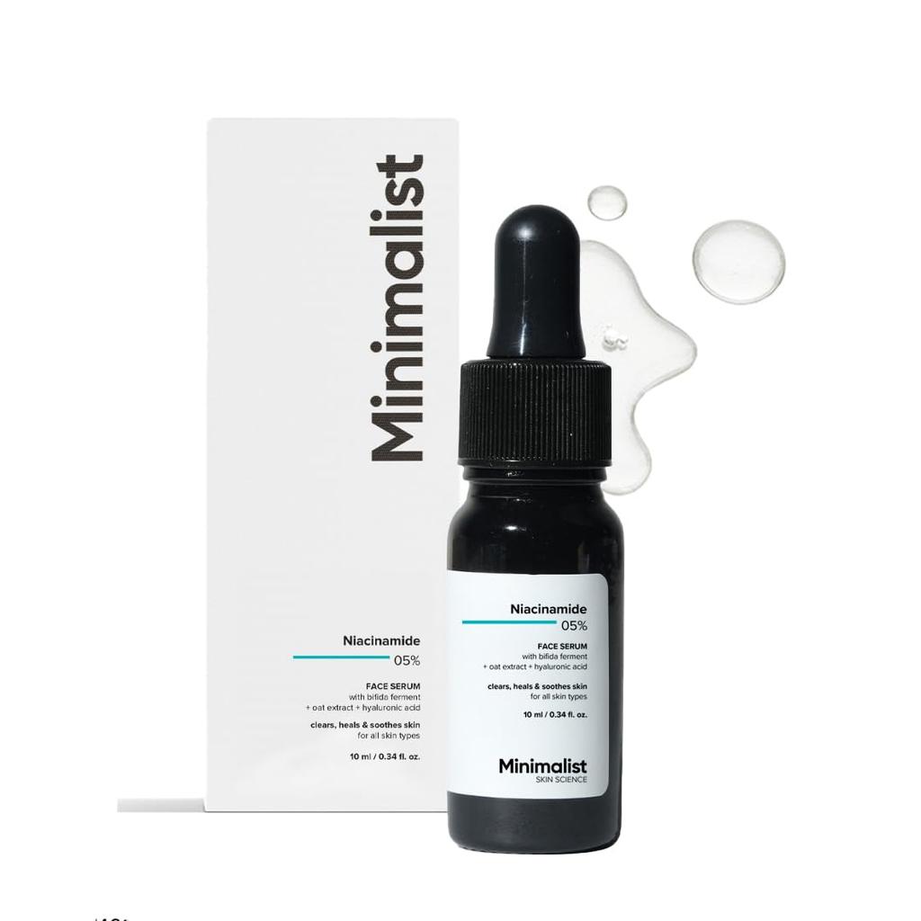 Minimalist Niacinamide 5% Serum With Hyaluronic Acid - Reduces Dark Spots, Controls Oil, Minimizes Pores, Strengthens Skin Barrier, Hydrating Daily