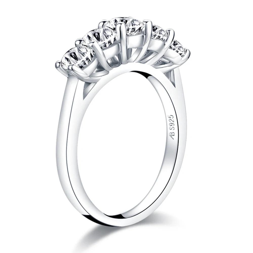 Cbtb Fashion Design Round D Color Pass Test Really Moissanite Luxury Wedding 925 Silver Jewelry