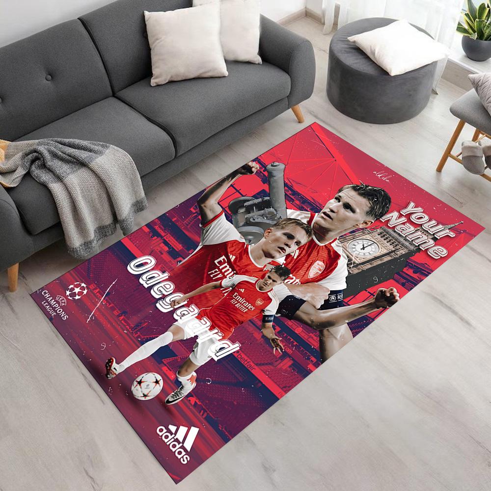 Arsenal Football Player Customizable Name Floor Mat Design for Study room Dormitory Foyer Outdoor Antislip Carpet Decorate Offices Spiritual Gift