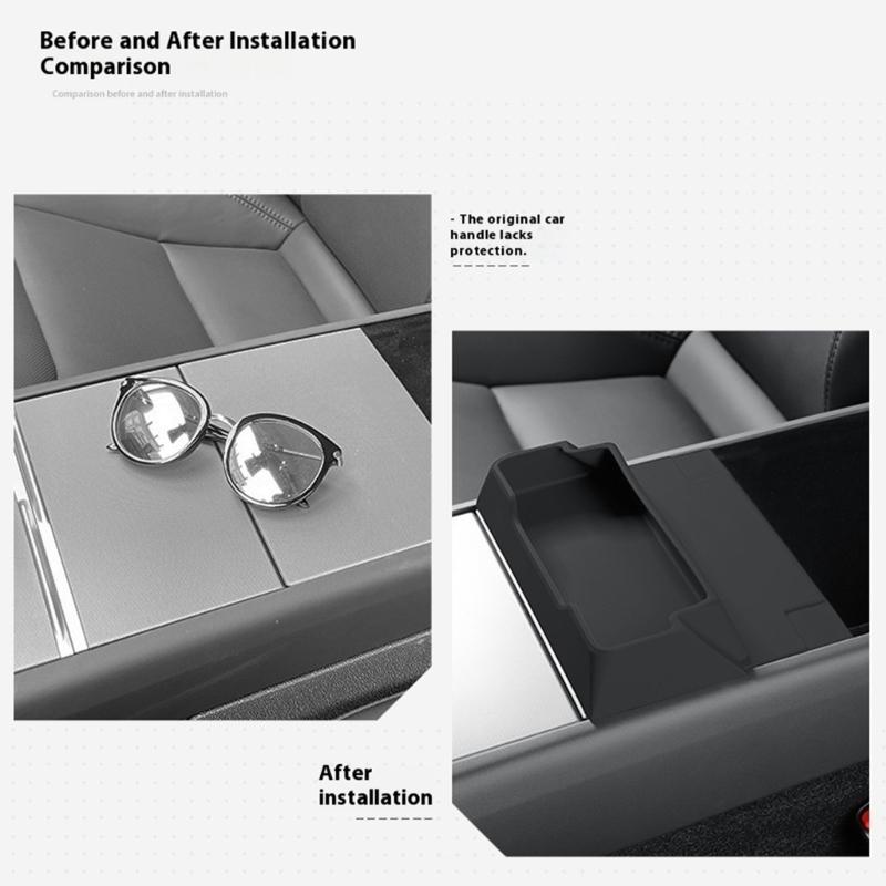 Eyewear Storage Tray with Phone Holder & Spill Proof Surfaces Multiple Purpose Silicone Console Organizer for Vehicle 20