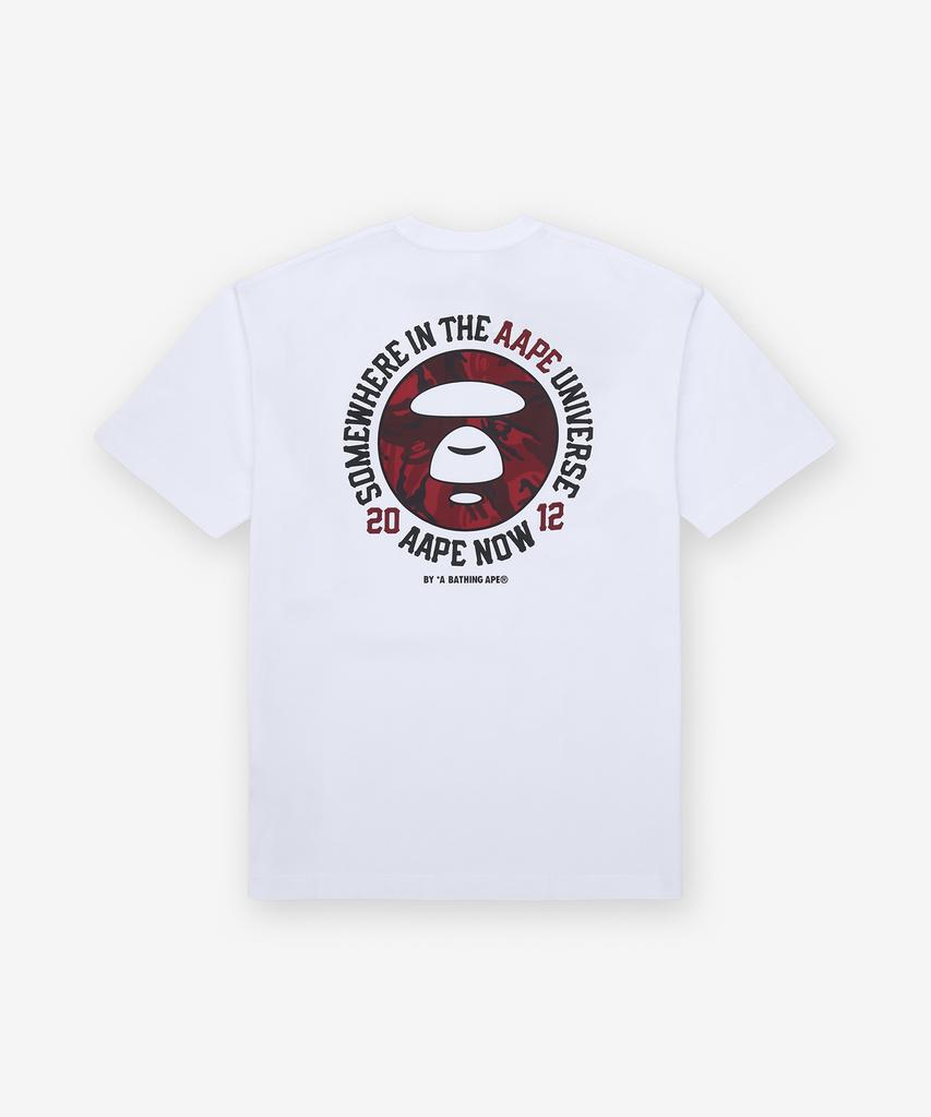 Eipeu Moonface Camo Back Logo Short Sleeve T-Shirt - White / Aaptem1842Xxqwhx