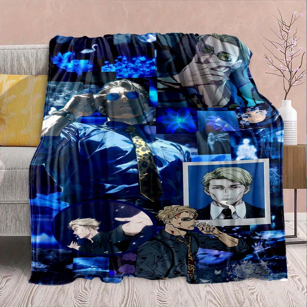 Jujutsu Kaisen Flannel Living Room Blanket Soft Warm Throw Lightweight Sofa Decor -QJY