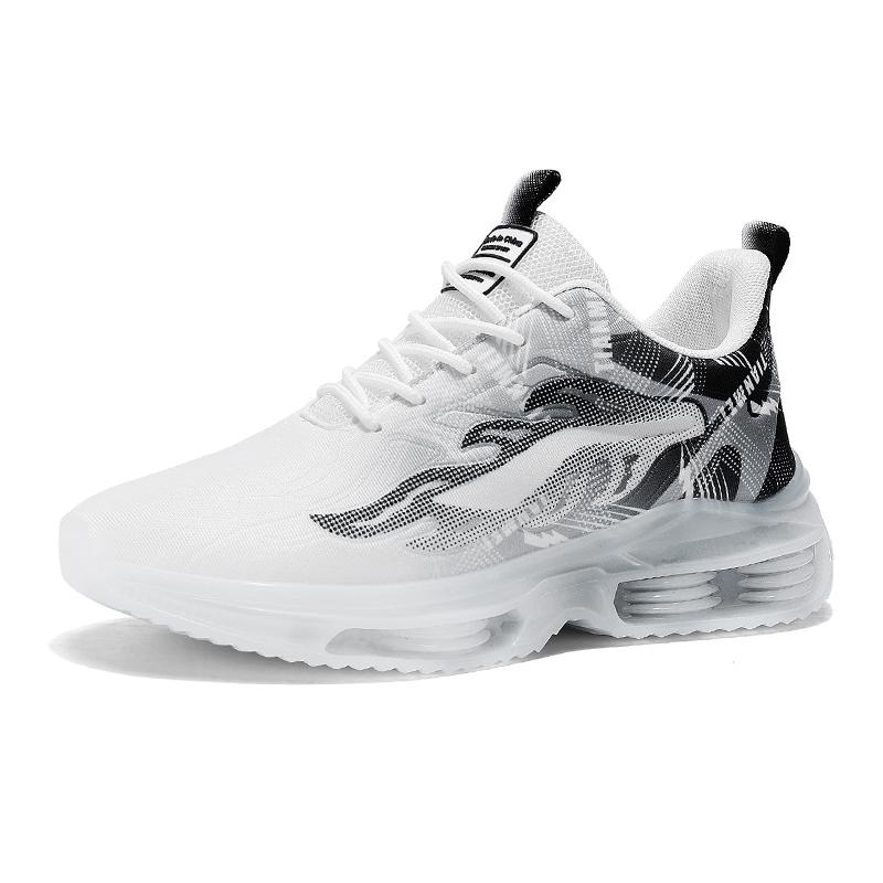 

Мужские кроссовки для бега Сетчатый верх Синтетический материал Износостойкая резиновая подошва Весенне-осенний сезонный Трендовый стиль папы Повседневный 44 чёрный