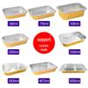 Rectangular Gold Aluminum Foil Food Containers