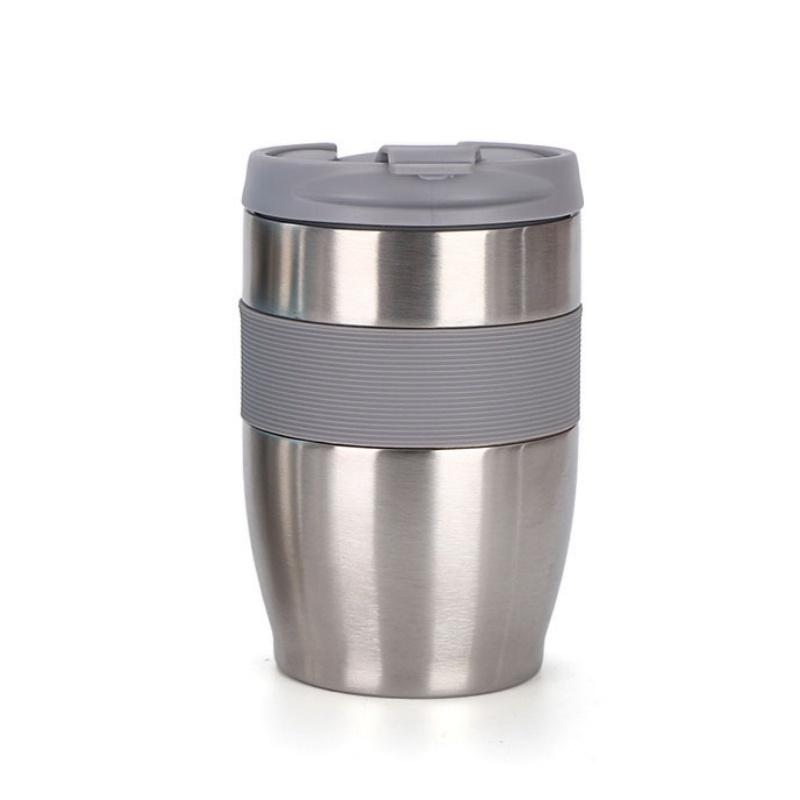 New Double-layer Vacuum Stainless Steel Thermos Cup Direct Drinking Coffee Cup with Lid Anti-scalding Water Cup Office Utility