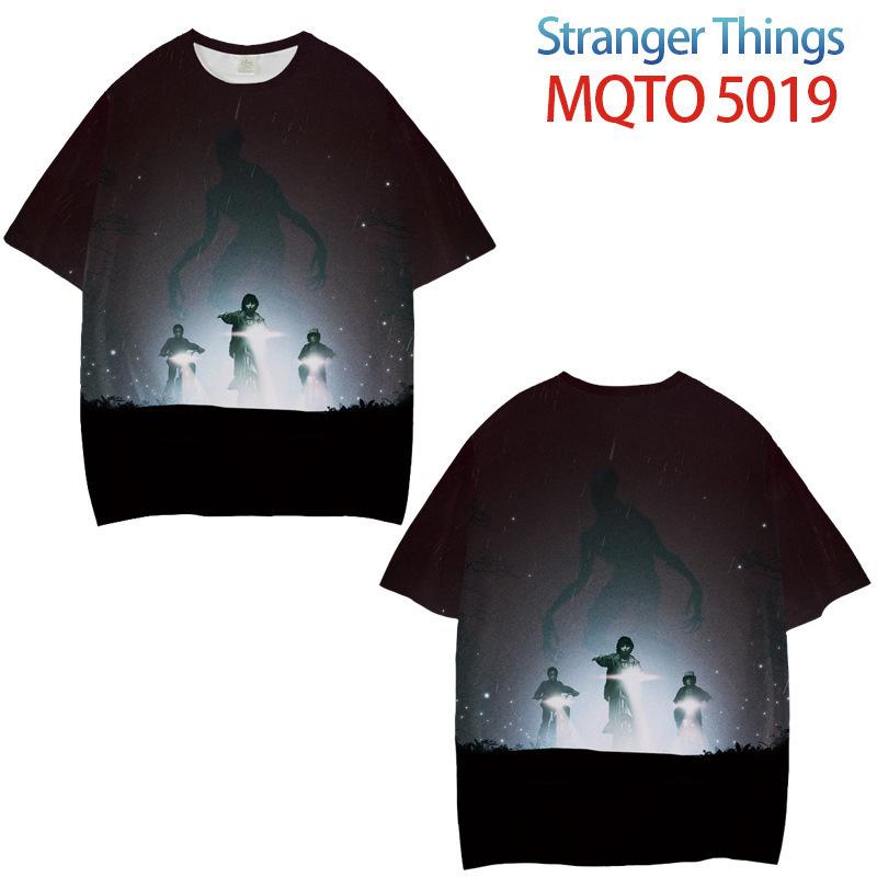 

Stranger Things Периферійний одяг Цифровий друк Коротка футболка вільного крою L