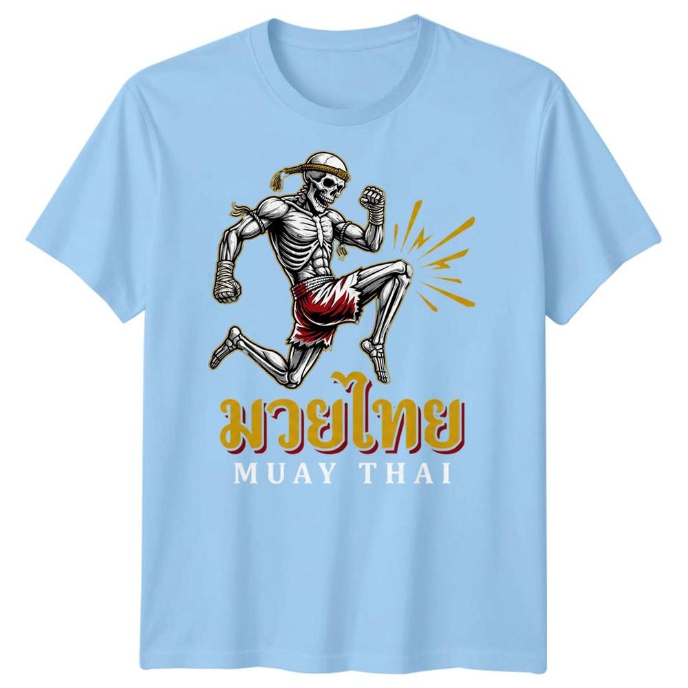 Muay Thai Skeleton Mma Unisexs T Shirt Mixed Martial Arts Cotton Graphic Tee S