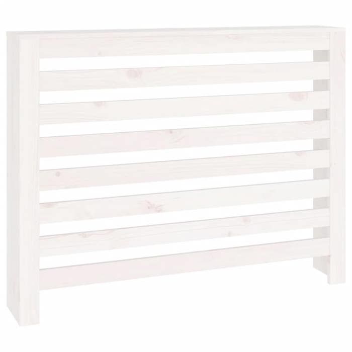 822597 vidaXL Radiator Cover White 108.5x19x84 Cm Solid Pine Wood