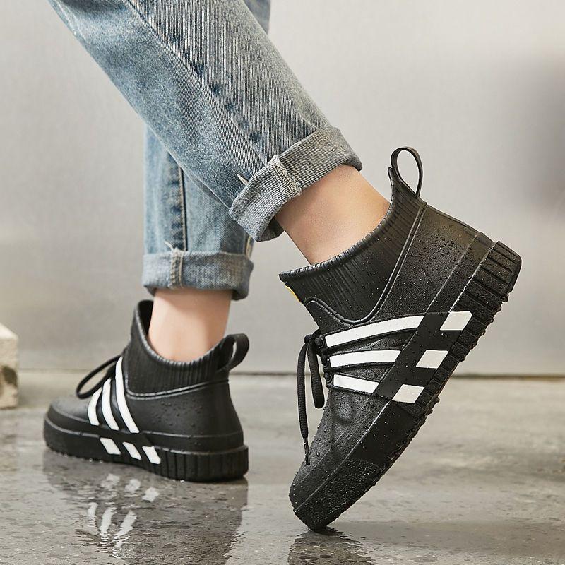 Kuchařské protiskluzové pánské nepromokavé krátké holínky - Odolné, lehké gumové boty pro venkovní použití, do kuchyně a na mytí aut.