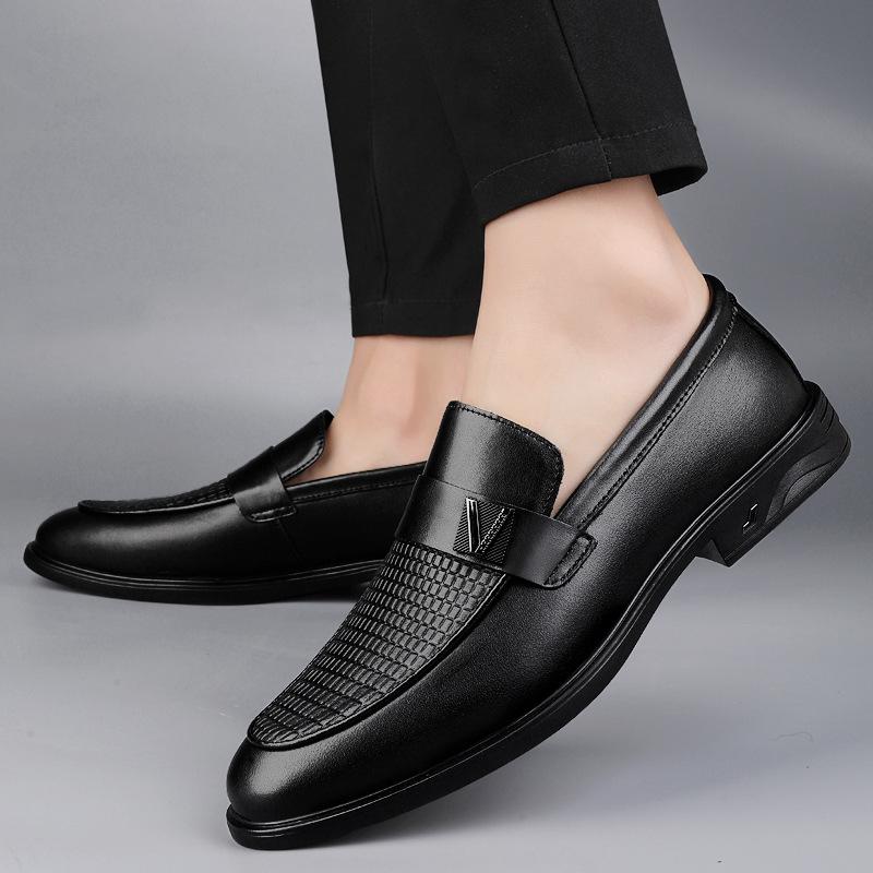 

Мужская обувь 2025 года, лето, новая универсальная повседневная обувь для отдыха на природе, деловая, деловая, кожаная обувь, молодежная обувь 37 чёрный