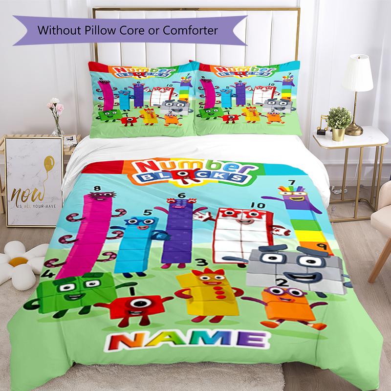 Set Biancheria da Letto con Nome e Numeri Personalizzato 3 Pezzi Copripiumino Chiusura Include 1 Copripiumino e 2 Federe, Morbido e Confortevole per Tutte le Stagioni.