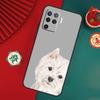 Cartoon Westie Dog Case For Oppo A78 A98 A58 A38 A18 A54 A74 A94 A80 A60 A40 A96 A76 A16 A15 A17 A57 A5 A6 Pro