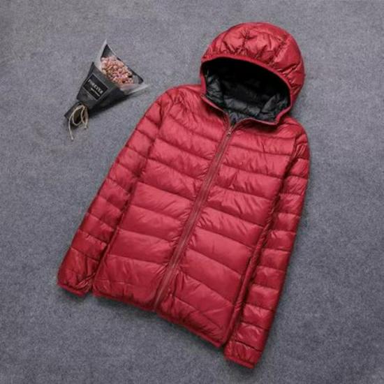 

Женская пуховая куртка большого размера, двусторонняя, ультралегкая - короткая, подходит до 200 катти 9XL