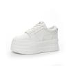 Platform white shoes women's leather  new board shoes women's height increase sports and leisure versatile women's shoes tide
