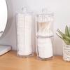 Round Acrylic Cotton Swab Box With Lid Dustproof Makeup Cotton Storage Toothpick Organizer Box