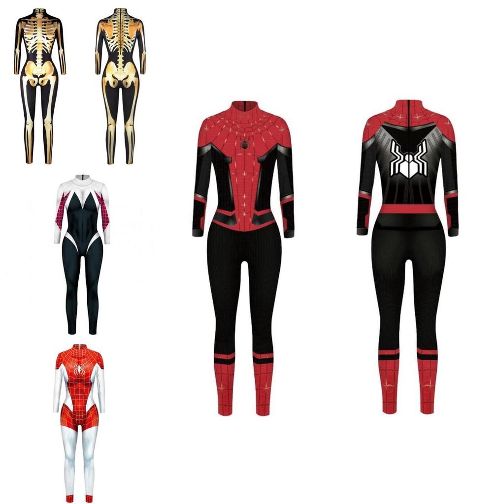 Sexy Iron Man Harley Quinn Halloween Cosplay Jumpsuit Women's Bodysuit