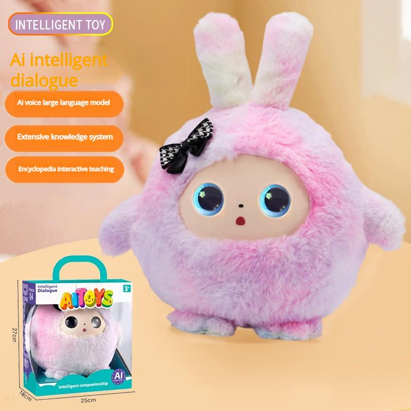 

AI Plush Toy WSmart VoiceLED EyesInteractive Companion for KidAdultGift-ReadyRechargeable E-Pet open up fun life WTuya App