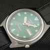 USED VINTAGE SEIKO 5 AUTOMATIC 7019A JAPAN MENS D/D GREEN WATCH 602-a313591-2 SKU602-a313591