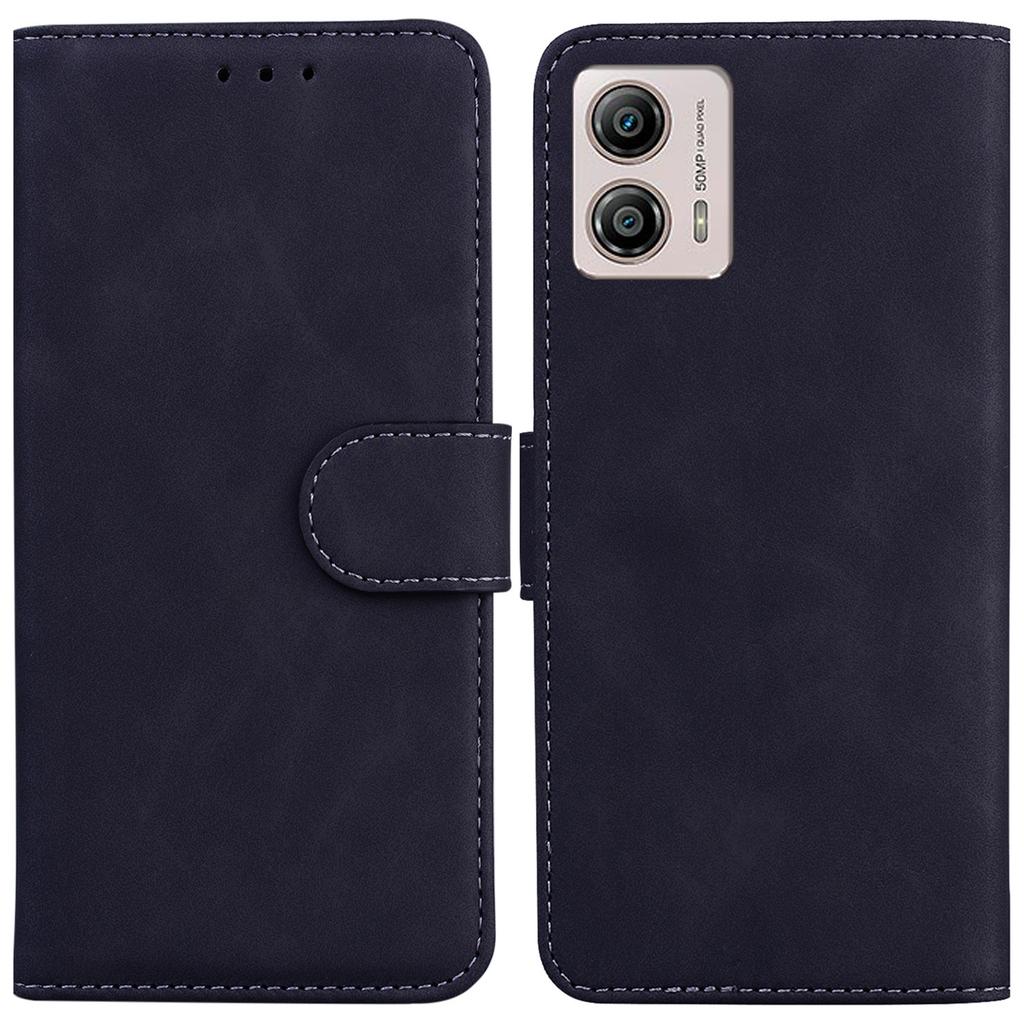 Dla Motorola Moto G13 4G/G23 4G/G53 5G Jednokolorowe Etui Portfel z Podstawką PU Skórzane Etui na Telefon