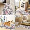 1PC Rose Kitchen Rug Non-Slip Door Mats Pop Design Bathroom Rug Bath Mat Carpet for Home Sink Laundry Decor