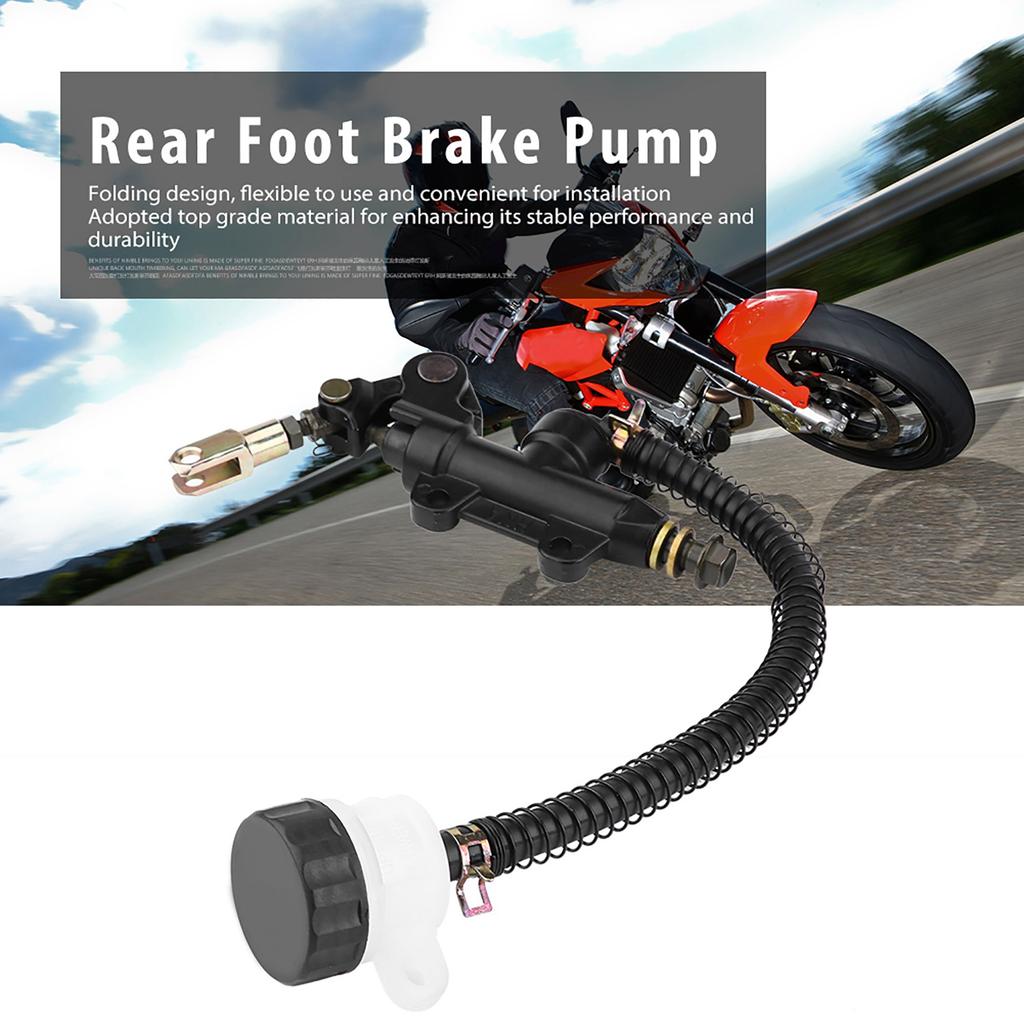 Rear Brake Master Cylinder, Premium Foldable Hydraulic Pump for , Aluminum Alloy, Black, Brand New