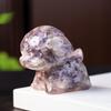 Crystal Resin Dog Deer Office Decor With Pink Quartz For Home And Desk Display