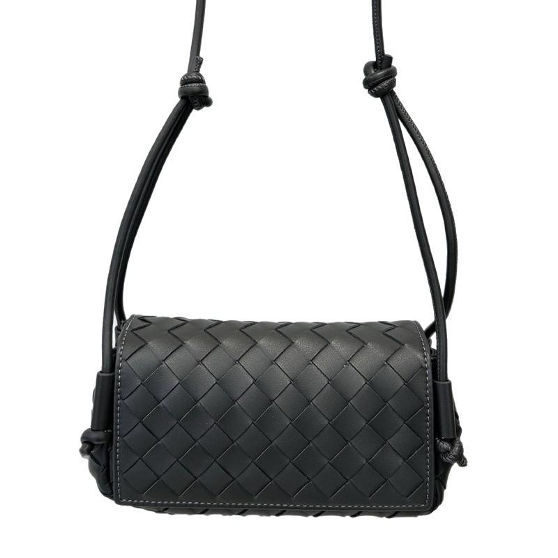 New Cowhide Leather Woven Bag Small Square Bag Pillow Bag Tote Bag Shoulder Messenger Bag Handbag Women's Bag