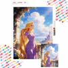 Diamond Painting Art Kit Rapunzel Princess Flowers Castle Handmade DIY Home Decor Gifts