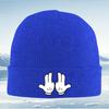 White gloved hands,fingers raised up Men Women Unisex Knitted Hat Beanie Pullover Cap Winter Thermal Warm Christmas Outdoor Cycl