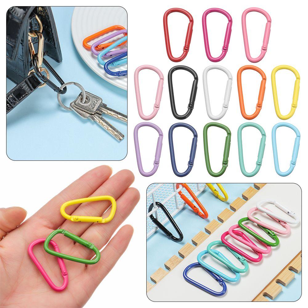 New Safety Multicolor Aluminium Buckle Keychain Alloy Carabiner Camping Hiking Hook Climbing Button