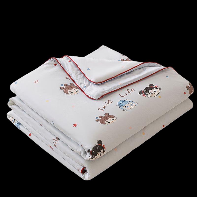 Children's Cartoon Knitted Soybean Fiber Summer Quilt