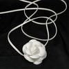 2Pieces Flower Neck Jewelry Set Fabric Necklace Women Neckwear Charm Necklace Date Jewelry Suitable for Daily Wear