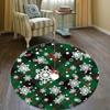 Christmas Carpet Circular Anti Slip Floor Mat Christmas Festive Atmosphere Home Mats Indoor and Snowflake Outdoor Decoration