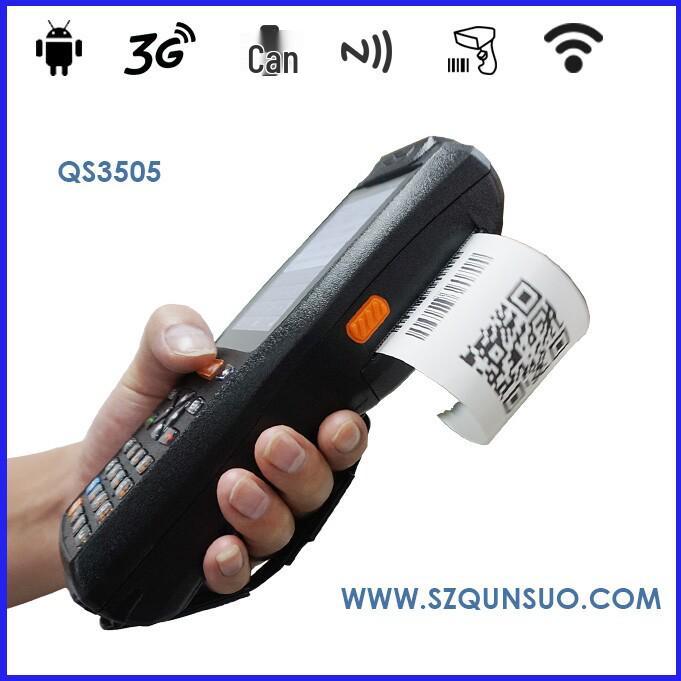 QS3505 Android PDA: Printer, NFC Reader/Writer, Parking Fee Collection, Scan Code.