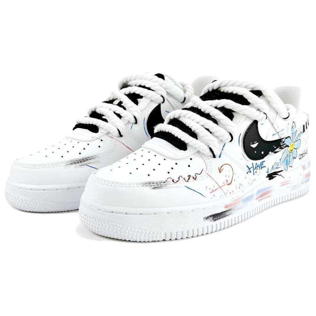 Nike Air Force 1 Air Force 1 GD Graffiti Low Top Skateboard Shoes Unisex White CW2288-111(Team405-GD)