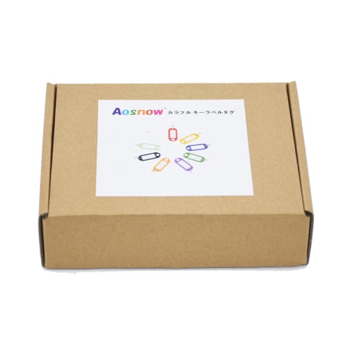 Aosnow Colorful Key Label Tags, Keychains, ID Labels, Luggage Tags, Pet Name Tags (100 Multicolored)